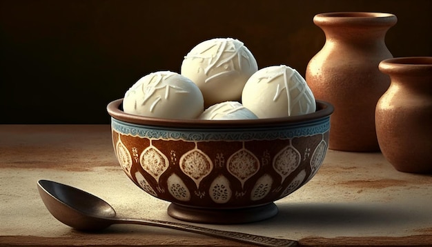 Rasgulla, un dulce popular bengalí, es un dulce o postre indio