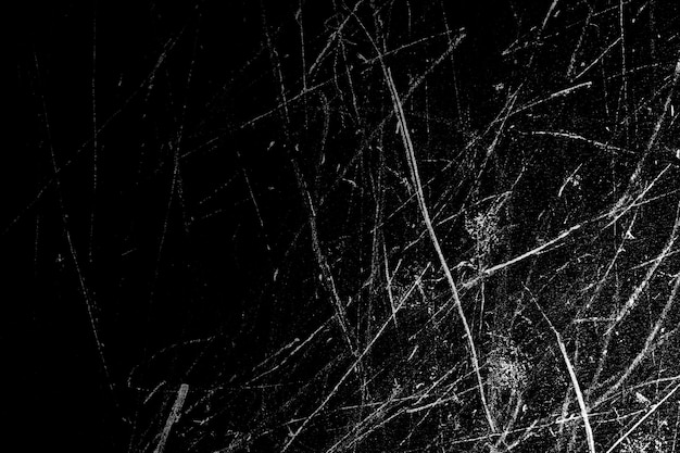 Rasguños blancos aislados sobre fondo negro Foto de alta calidad