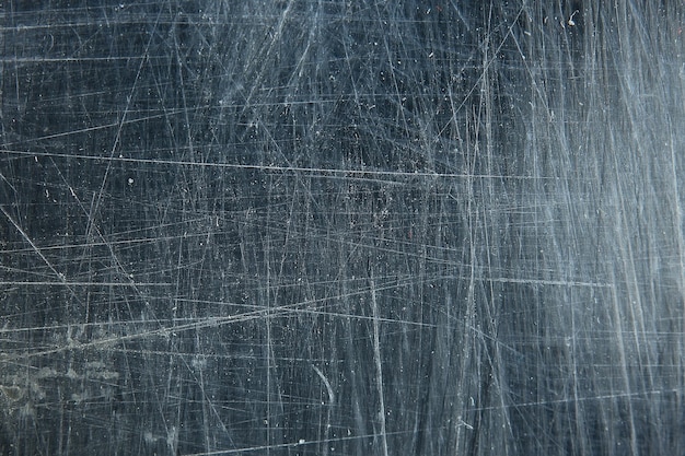Rasguños de metal fondo azul abstracto / marco en blanco vacío rasguños en metal