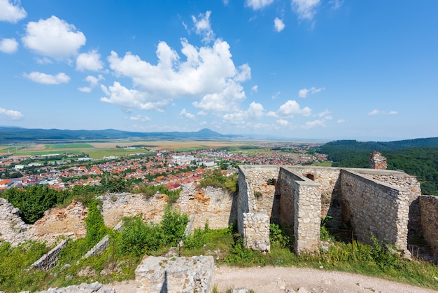 Rasnov Stadt und Brasov von oben