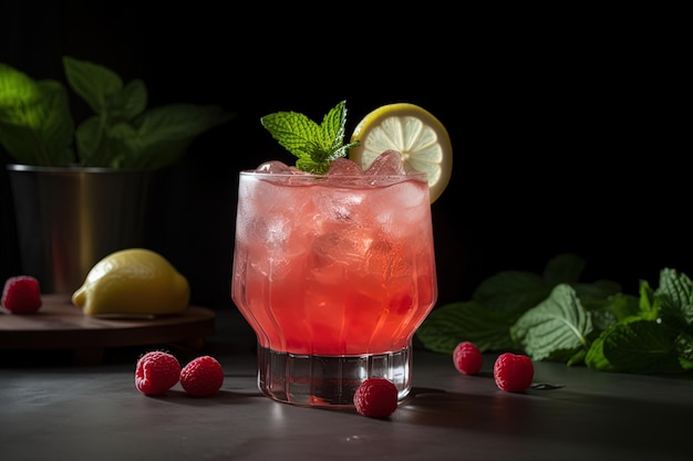 Raspberry Gin Fizz Ein fruchtiger Cocktail