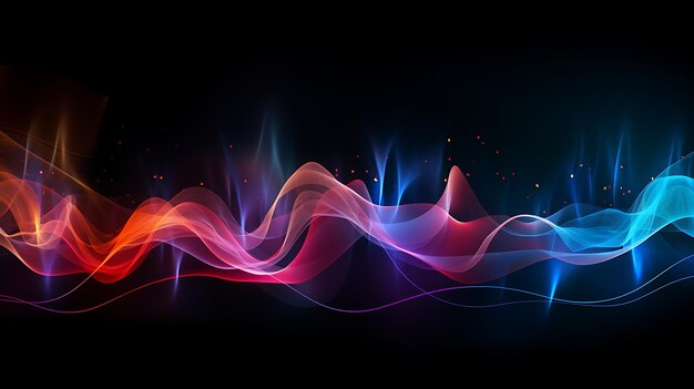 rastreamento de ondas quânticas de ondas sonoras coloridas IA generativa