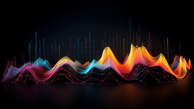 rastreamento de ondas quânticas de ondas sonoras coloridas IA generativa