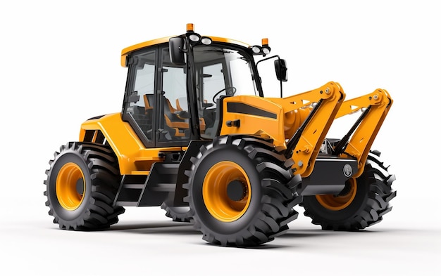 Rastrear Skid Loader isolado em um fundo branco IA generativa