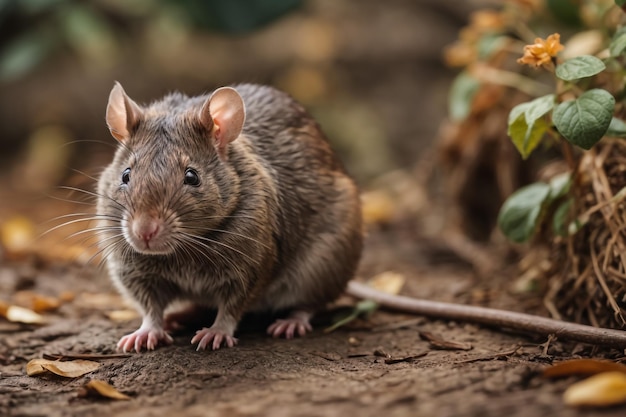 Rata común en un parque junto a un canal en Maastricht