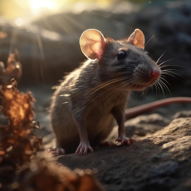 Rata en hábitat natural IA generativa