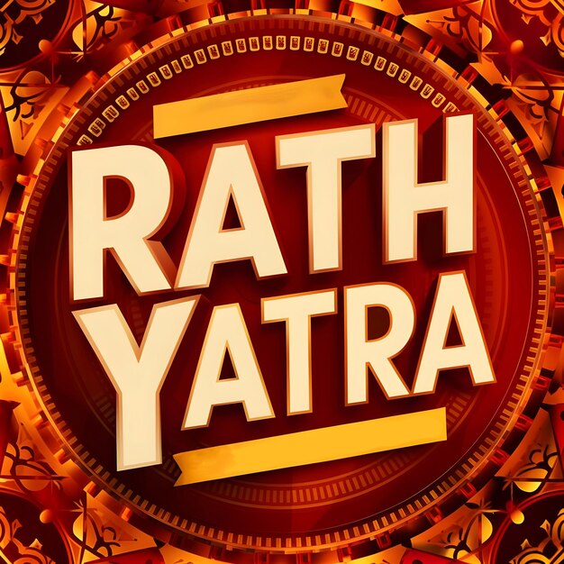 Foto rathayatra festival de tipografía ratha yatra o ratha yadra el rathayatra anual en odisha en el fondo de la feliz india hindú