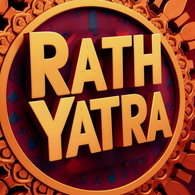 Foto rathayatra festival de tipografía ratha yatra o ratha yadra el rathayatra anual en odisha