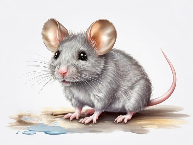 Foto rato bonito ilustração de animal engraçado