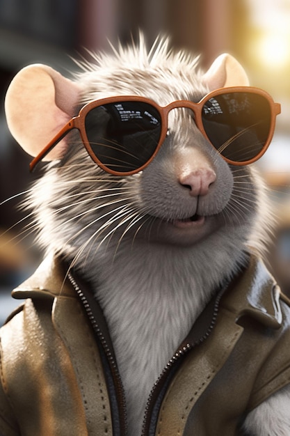 Rato com óculos de sol Inteligência Artificial Generativa