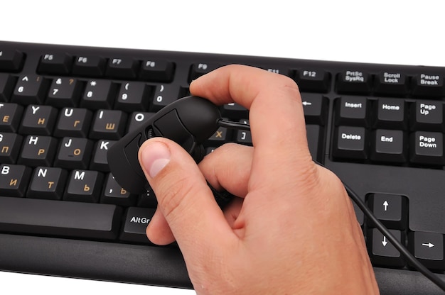 Rato e teclado do dedo