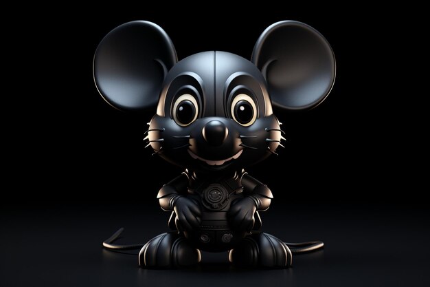 Rato Mikei em 3D versao escuro