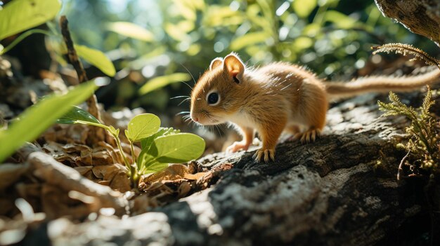 ratón con árboles papel pintado HD imagen fotográfica