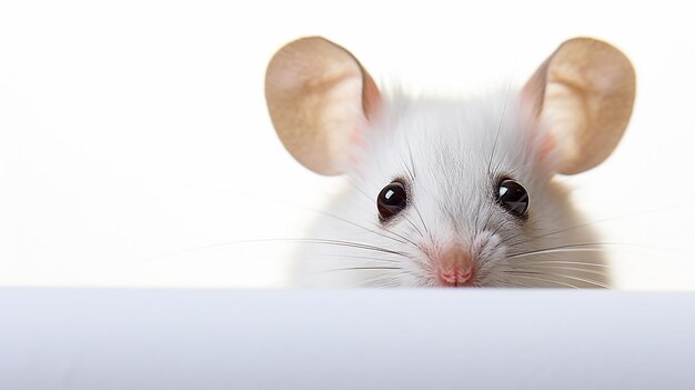 Foto ratón comiendo queso en un marco medio vacío