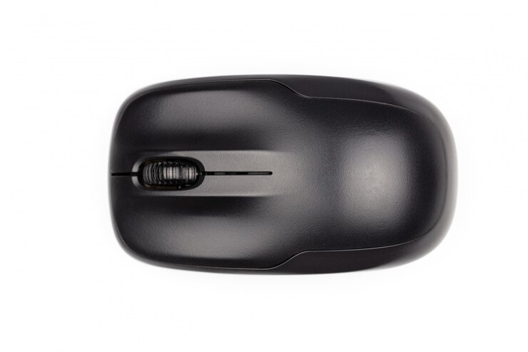 Ratón inalámbrico del ordenador aislado en el fondo blanco para el negocio, educación, tecnología