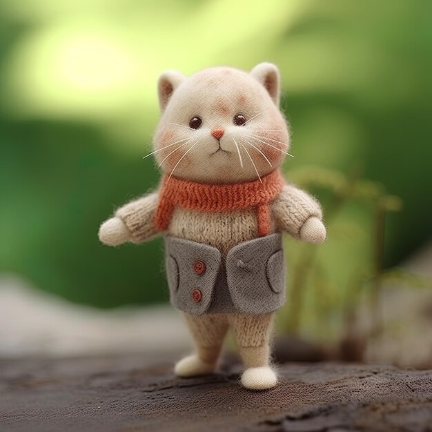 un ratón de juguete con un suéter que dice hámster
