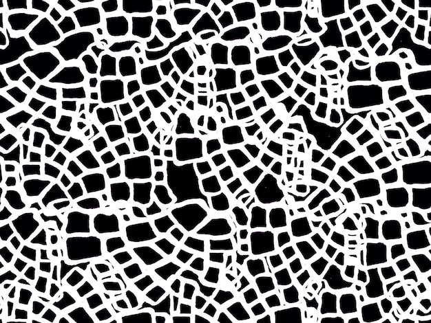 Raubtier-Tierhaut-Druck. Drachenhautimitation. Afrikanische Lederillustration. Handgezeichnetes Krokodilmuster. Monochromer und Graustufen-Alligator-Nahaufnahmehintergrund. Krokodil-nahtloses Muster.