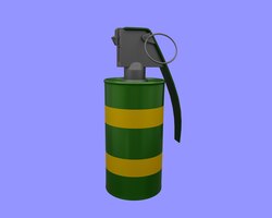 Foto rauchgranate 3d-rendering. militärische ikone.