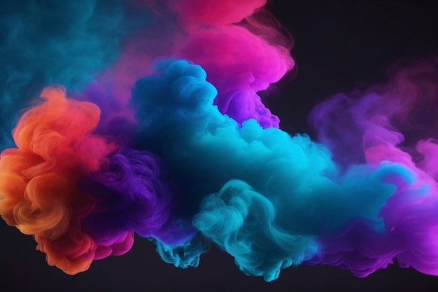 Rauchspritzer-Hintergrund Regenbogen Bunter Rauchhintergrund Raucheffekte Hintergrund Neonrauch-Hintergrundbilder Bunter Rauchhintergrund Abstrakte Rauch-Hintergrundbilder AI Generativ