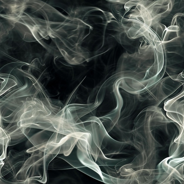 Foto rauchwellen vor schwarzem hintergrund