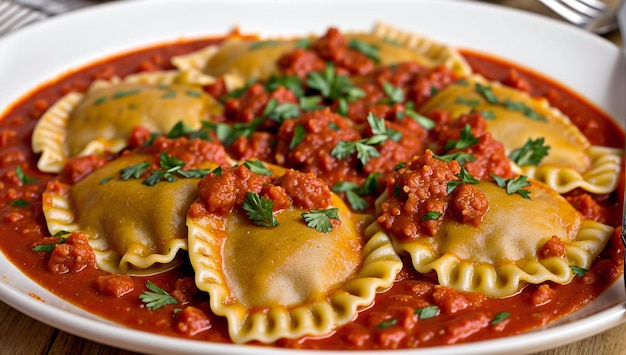 Ravioli mit Tomatensauce