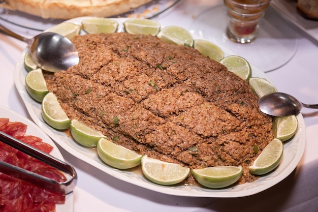 Foto raw kibe traditional arabian recipexa