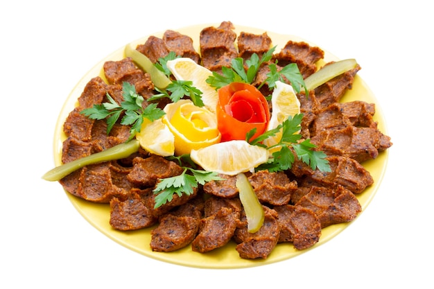 Raw kofta Cig Kofte comida turca