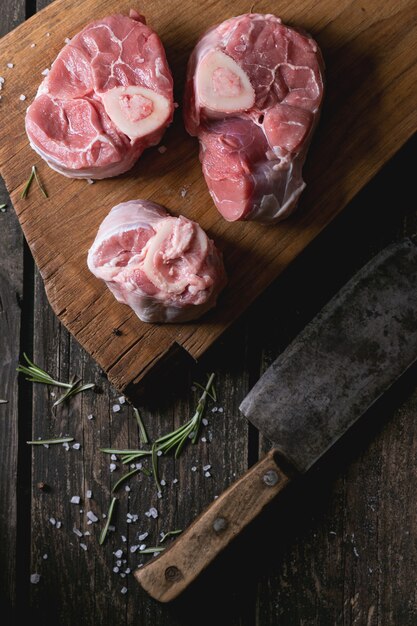 Raw osso buco