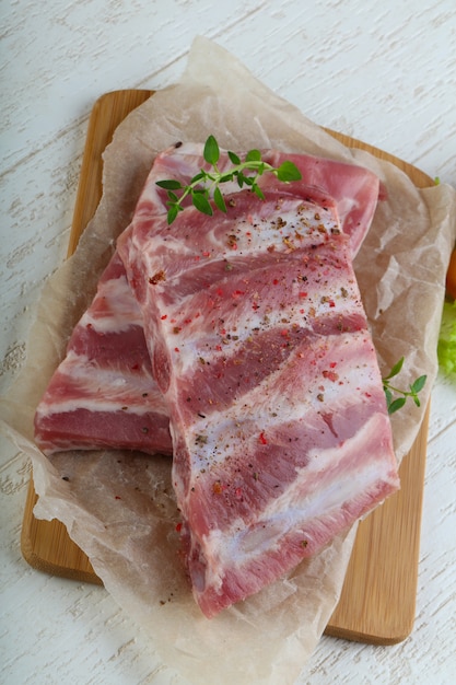 Raw Schweinefleisch Rippen