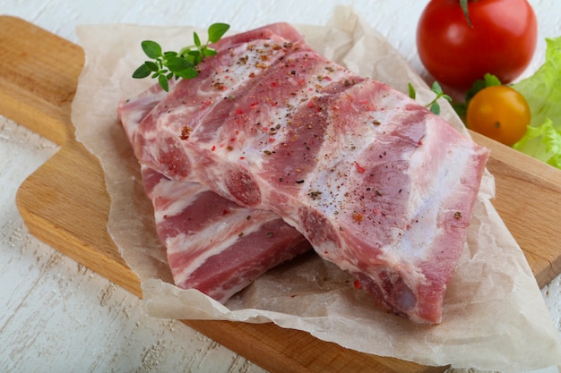 Raw Schweinefleisch Rippen