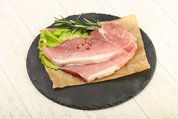 Raw Schweinefleisch Steak