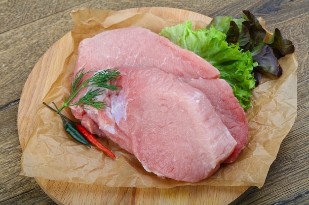 Raw Schweinefleisch Steak