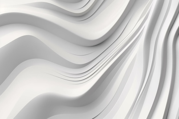 Raya blanca ondas patrón futurista fondo 3d render ilustración creativa ai