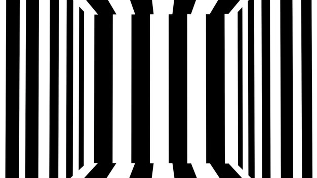 Rayas blancas y negras Fondo abstracto generado por computadora 3D Render