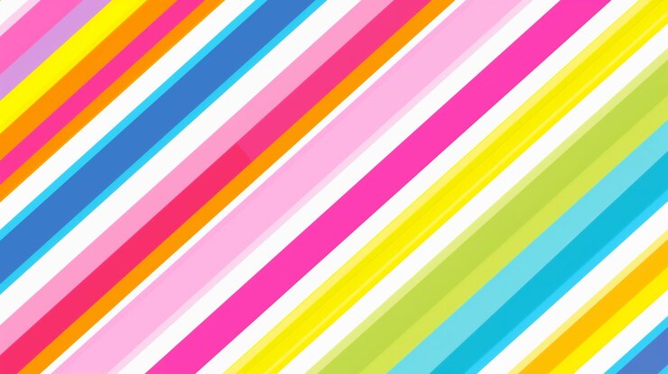 Foto las rayas diagonales de colores brillantes crean un patrón audaz y alegre lleno de energía y movimiento