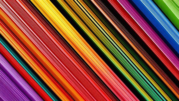 Rayas diagonales coloridas con transición armoniosa y profundidad texturizada