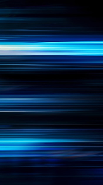 Rayas de luz azul abstractas en un fondo oscuro