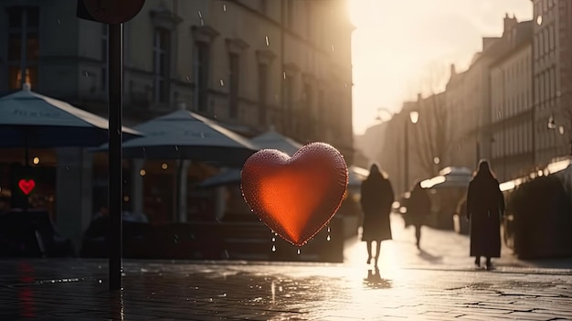 Rayo de sol romántico brilla en pareja afortunada