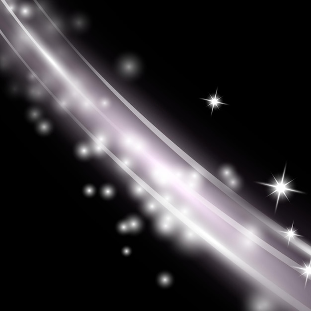 rayos de luz y estrellas en el fondo abstracto generado por computadora negra