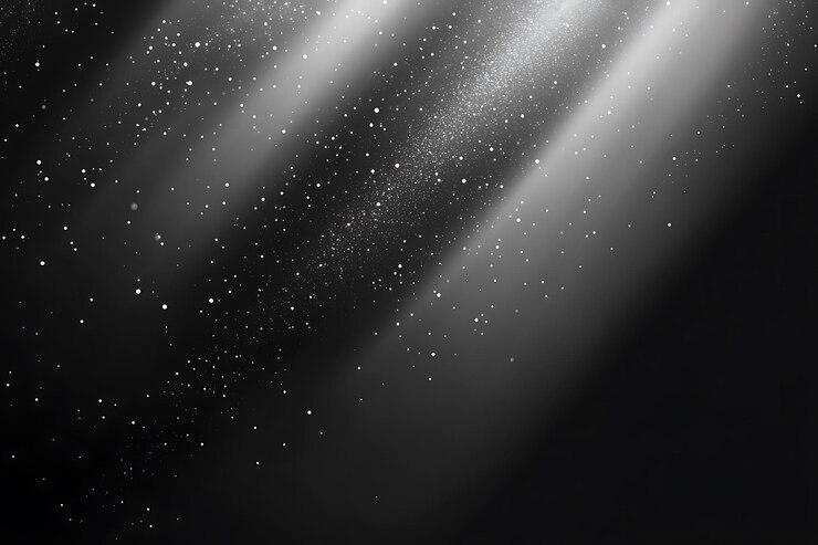Rayos de luz con partículas flotantes