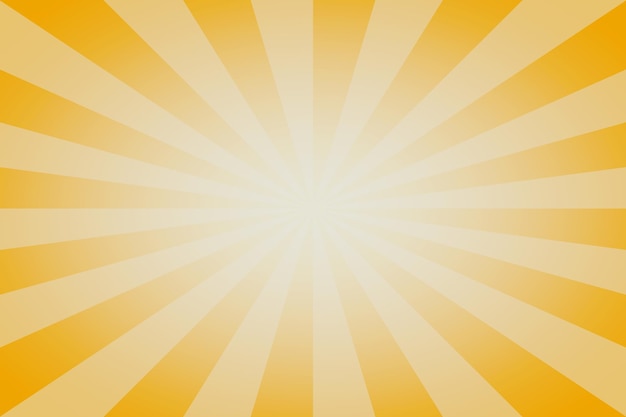 Rayos radiales abstractos amarillos Sunburst Fondo de verano Textute Representación 3d