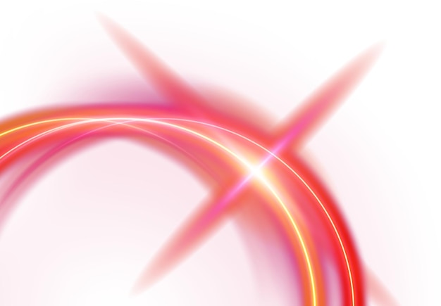 Los rayos rojos y rosados radiantes se cruzan en un diseño brillante
