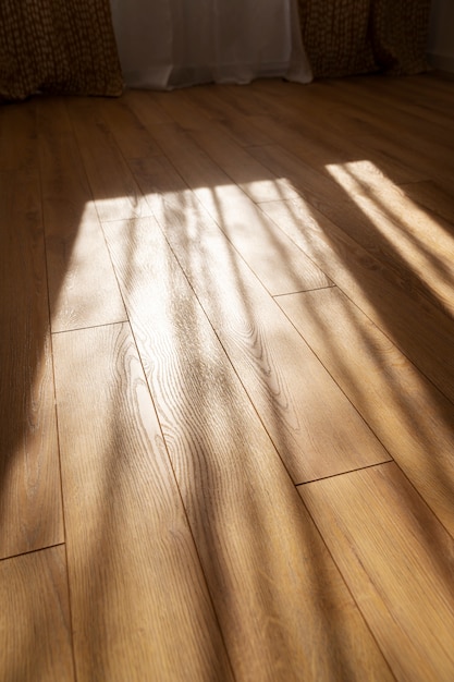 Rayos de sol de alto ángulo en la sala de estar