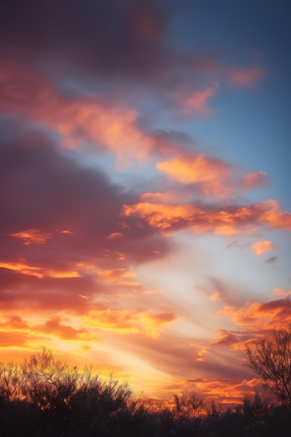 Rayos de sol brillando a través de las nubes