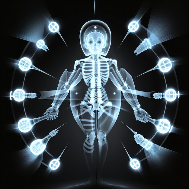 Foto rayos x del cuerpo humano