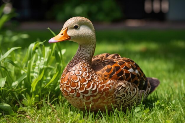 Raza decorativa de pato.