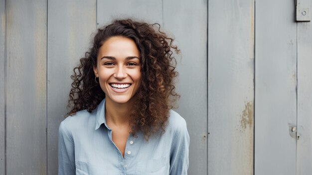 raza mixta mujer retrato calle feliz