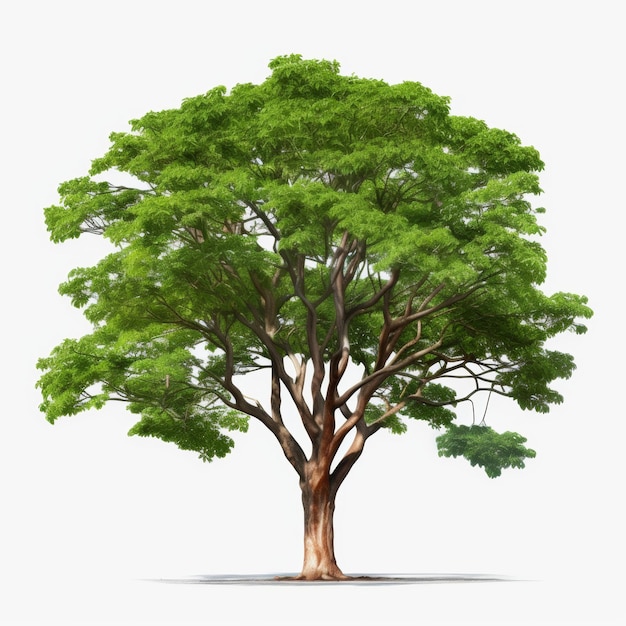 Árbol aislado sobre fondo blanco