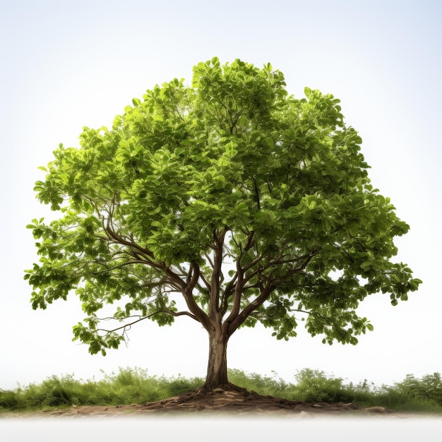 Árbol aislado sobre fondo blanco