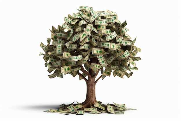 Árbol del dólar AI generado